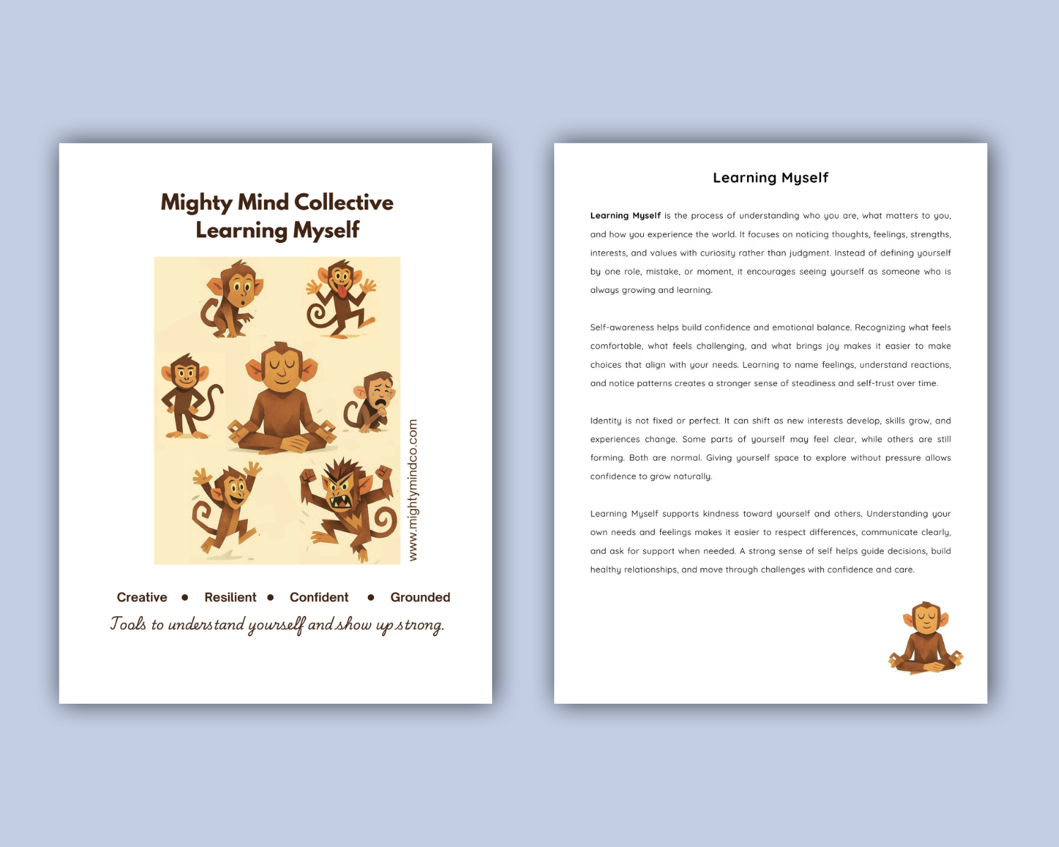 Learning Myself: Self-Awareness Printable Workbook