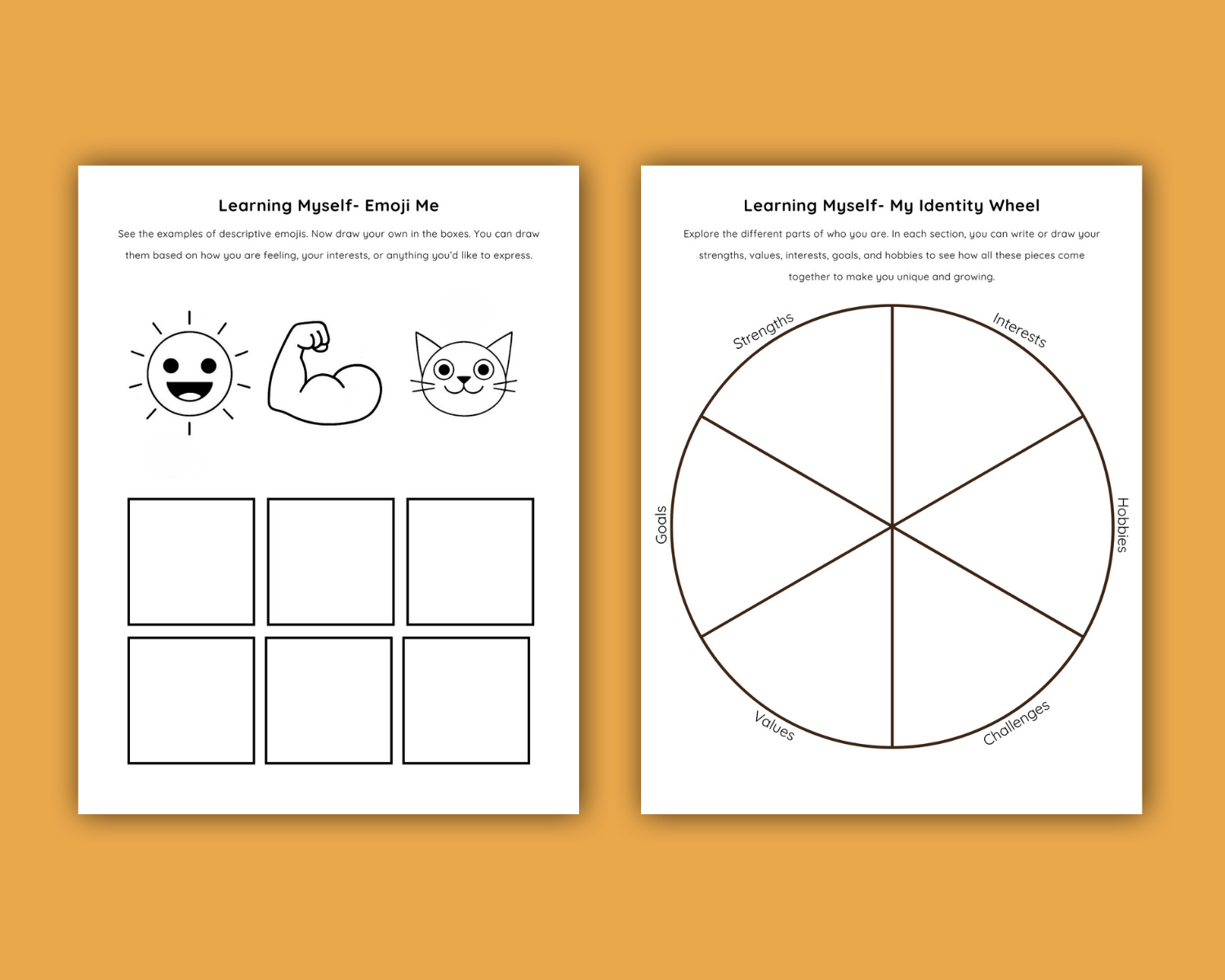 Learning Myself: Self-Awareness Printable Workbook