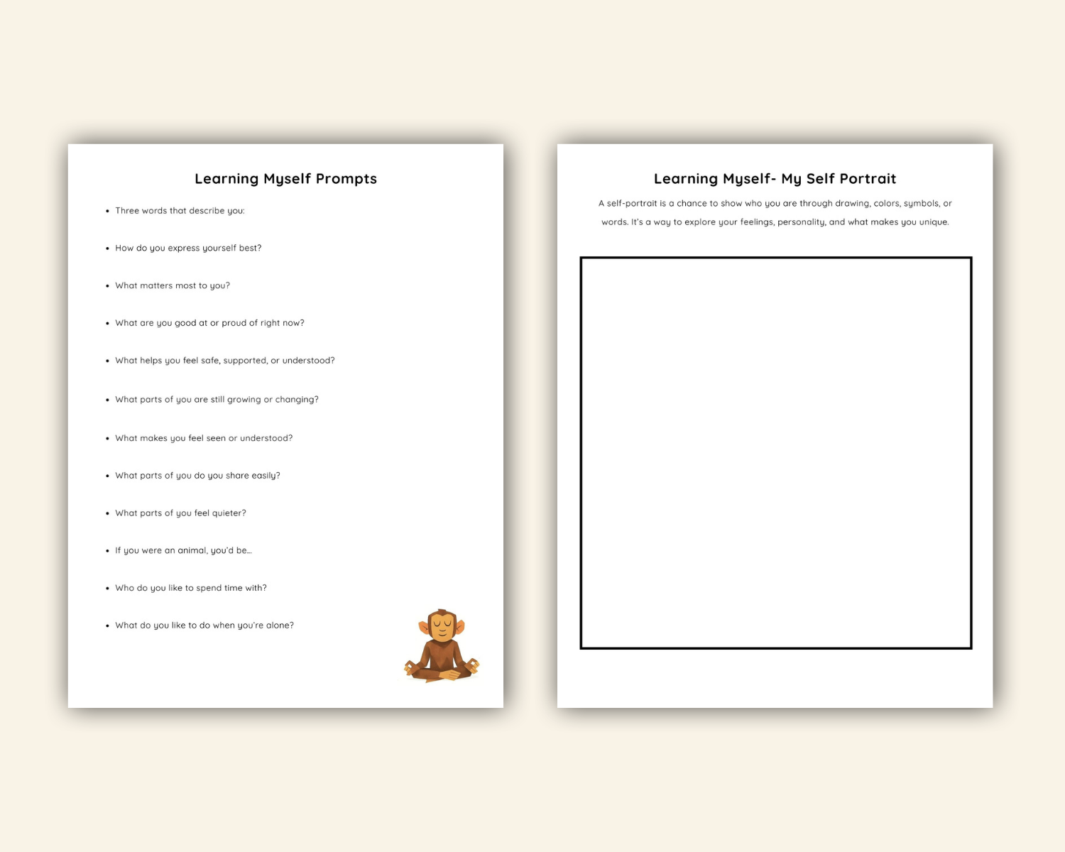 Learning Myself: Self-Awareness Printable Workbook
