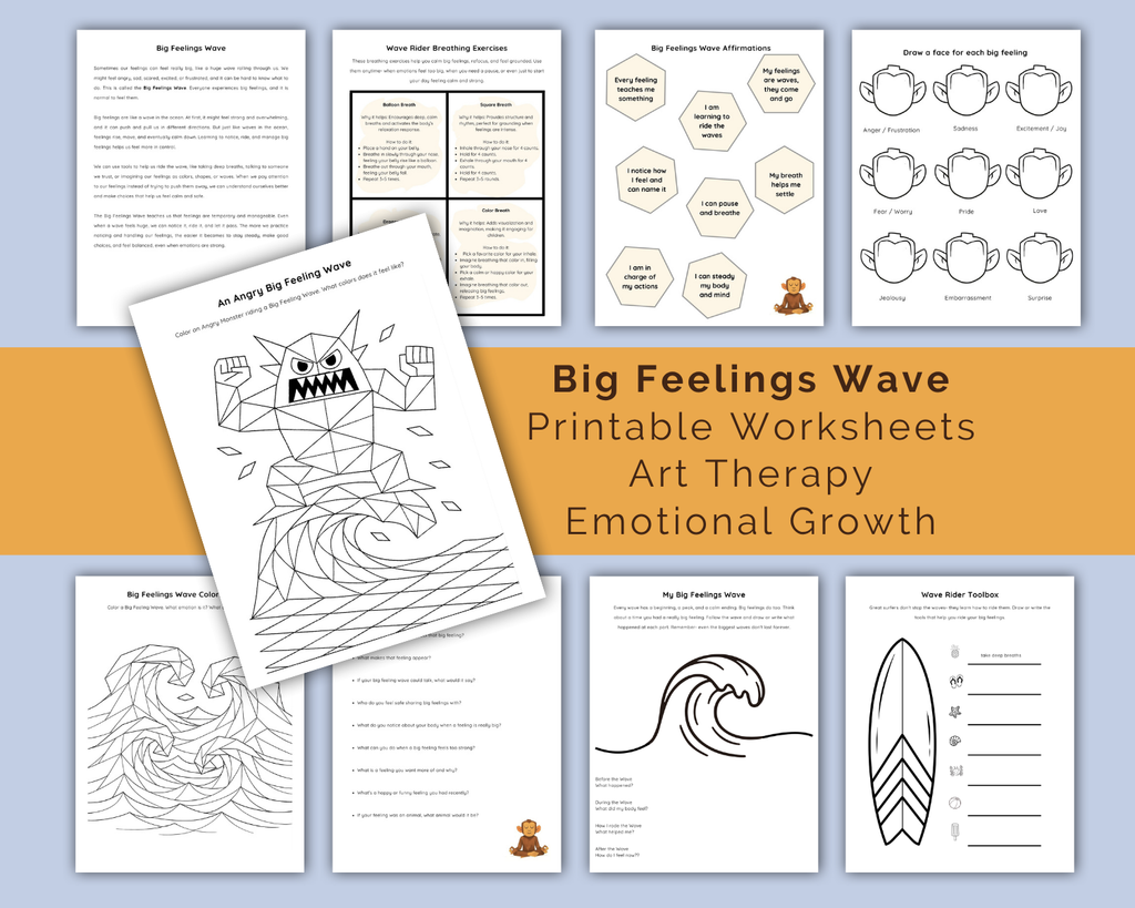 Big Feelings Wave Printable Workbook
