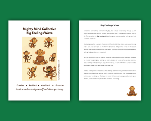 Big Feelings Wave- Emotional Regulation Printable Workbook