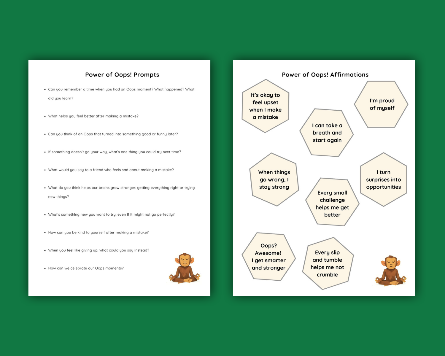 Power of Oops- Learning from Mistakes Printable Workbook