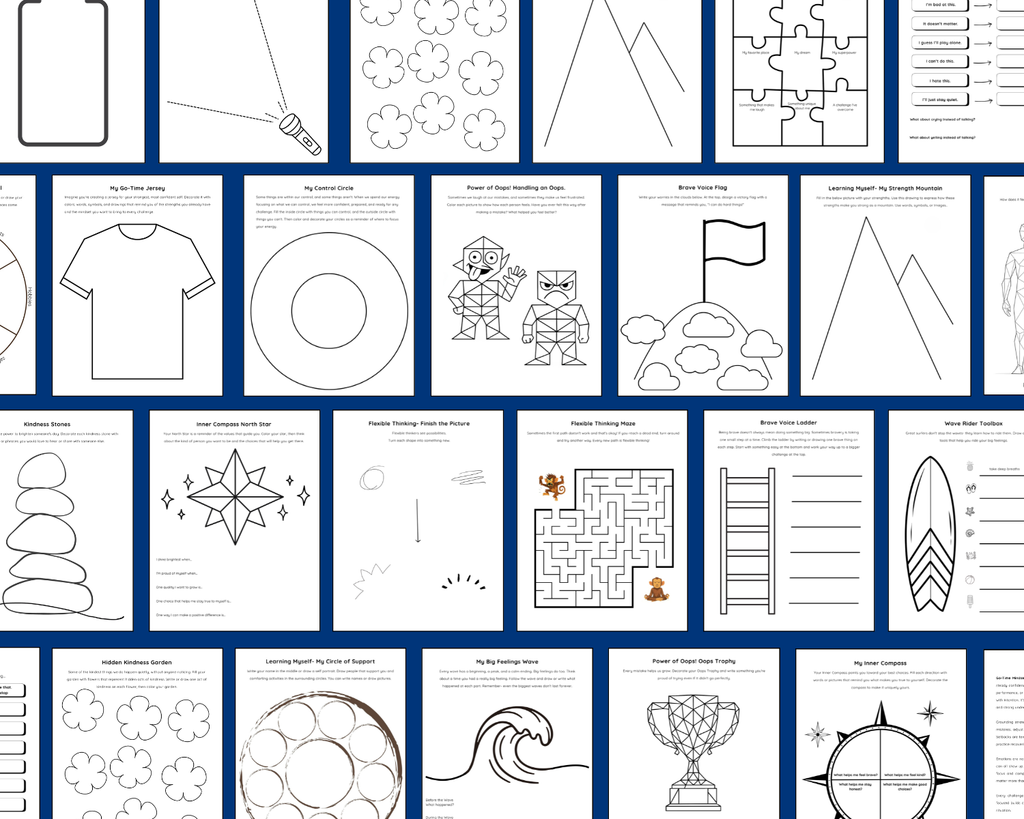 Mighty Mind Workbook - 100 Page Printable SEL Toolkit