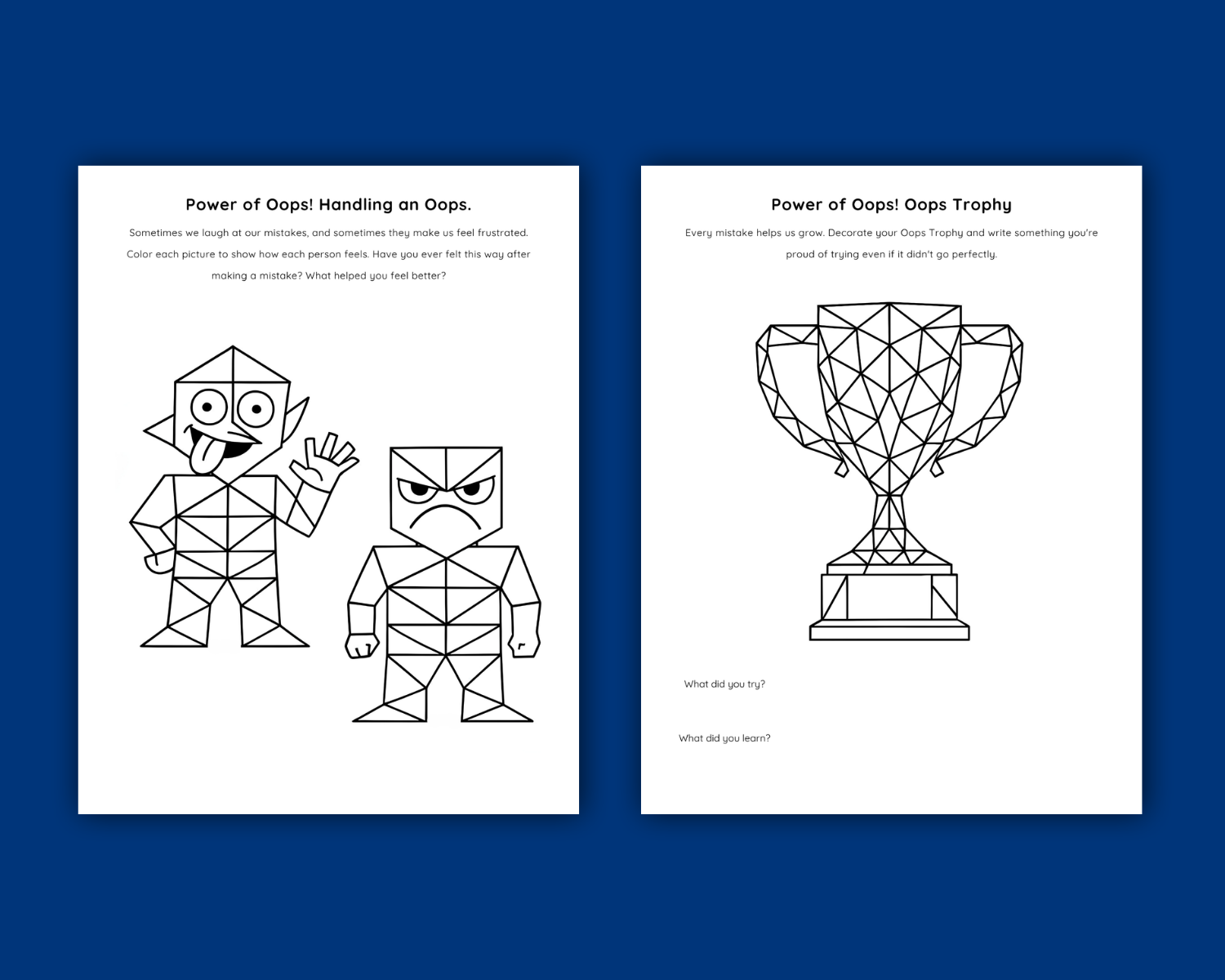 Power of Oops- Learning from Mistakes Printable Workbook