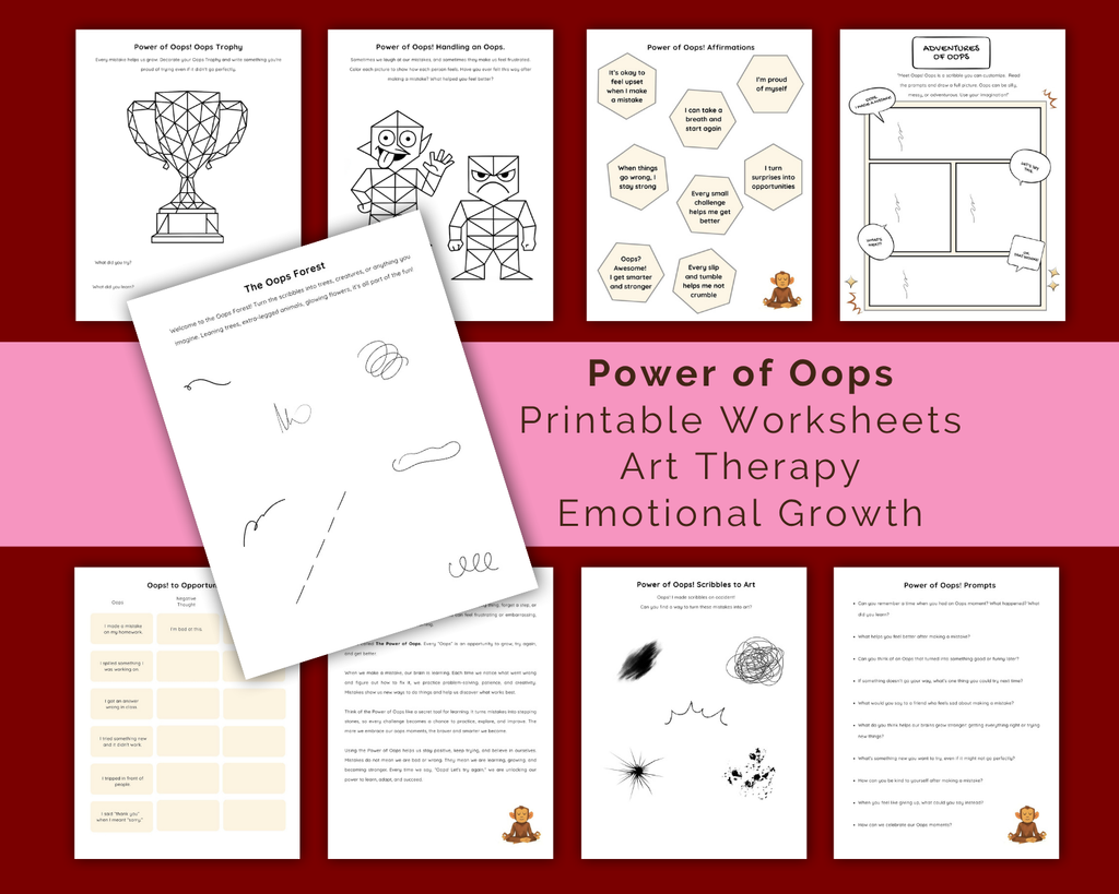 Power of Oops- Learning from Mistakes Printable Workbook