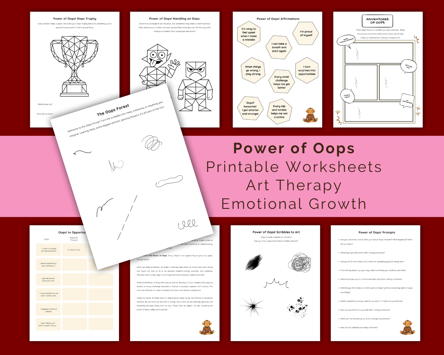 Power of Oops- Learning from Mistakes Printable Workbook